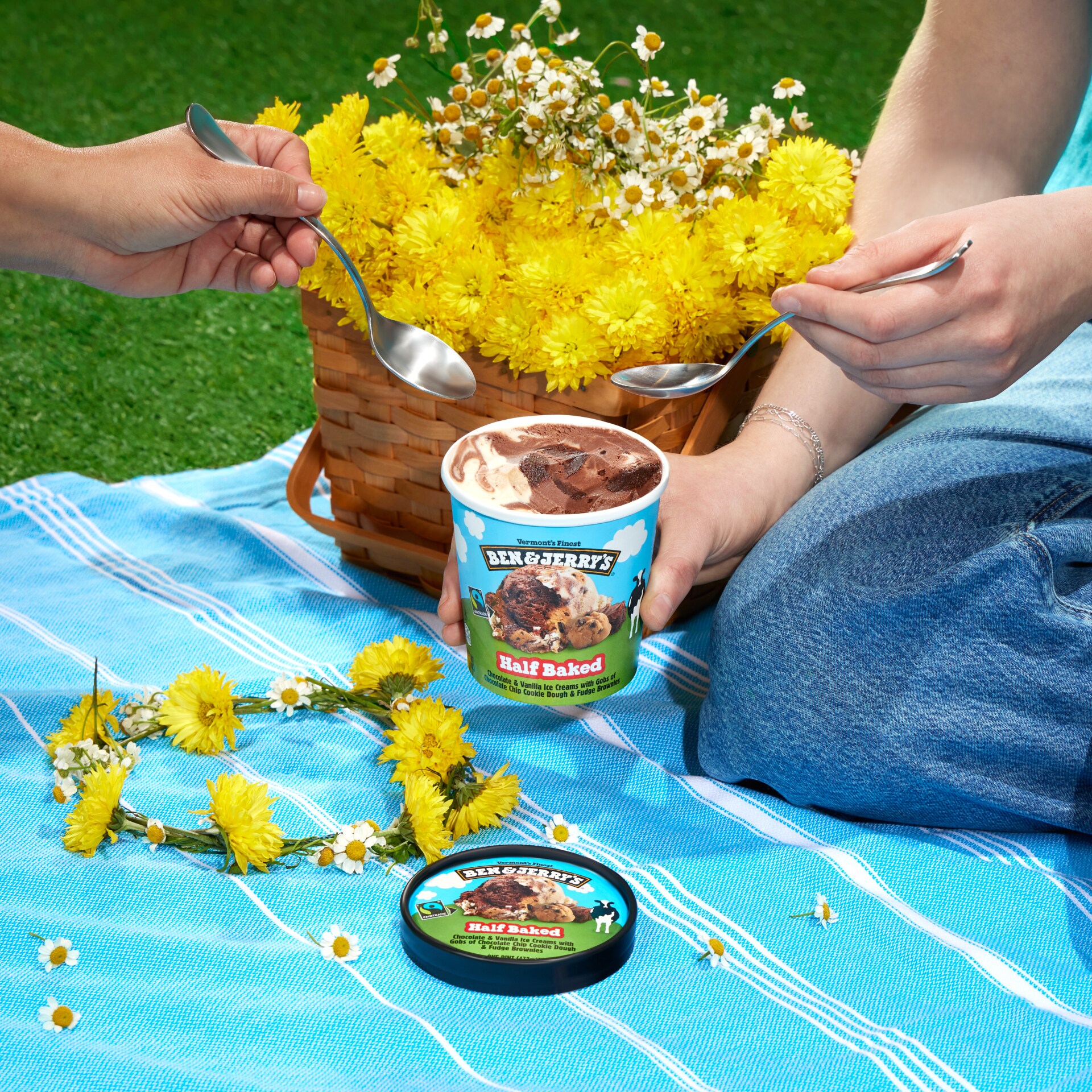 Having a picnic with Ben & Jerry's Ice Cream