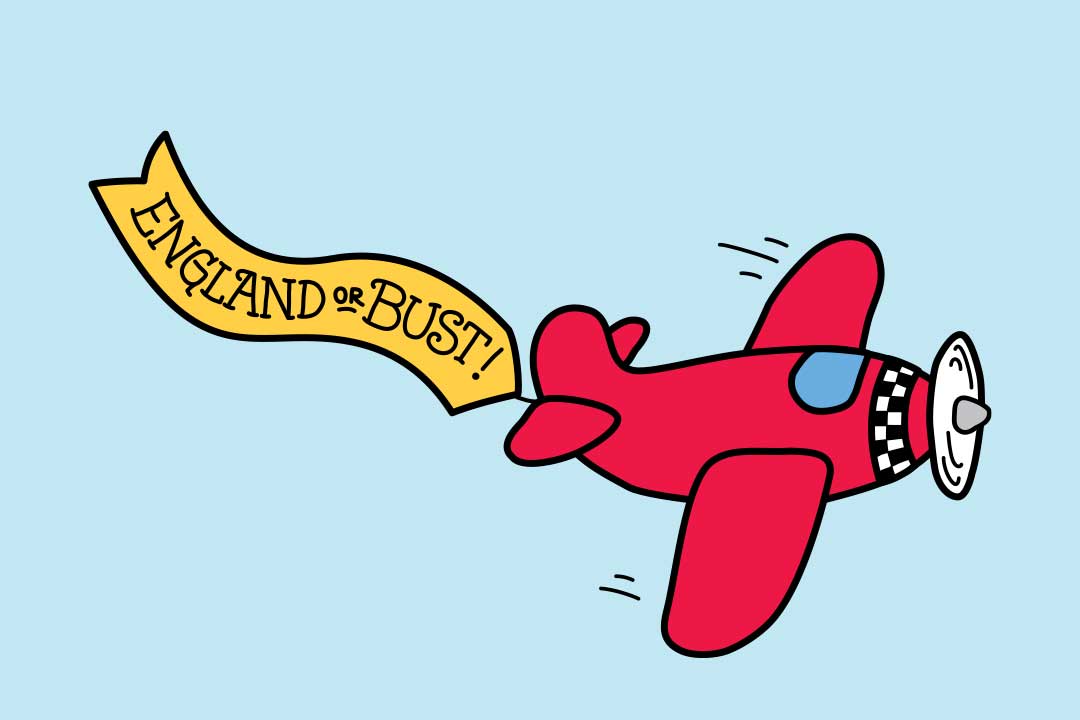 Plane flying with banner saying 