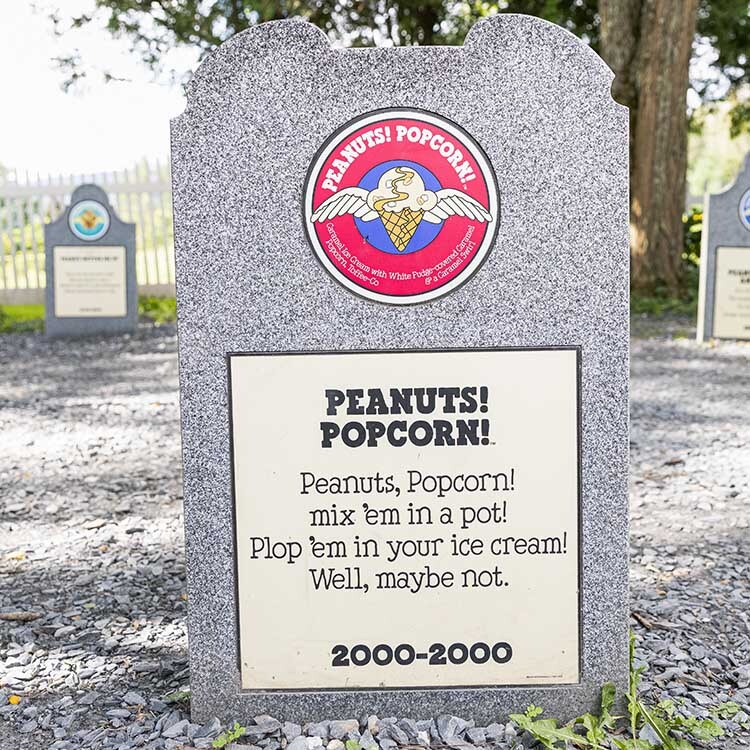 Peanuts! Popcorn!  tombstone