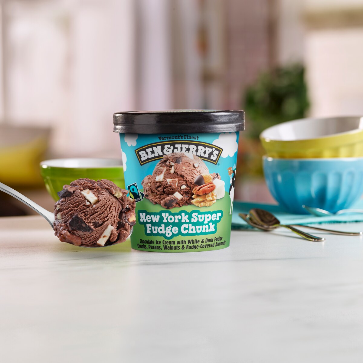 New York Super Fudge Chunk Ice Cream - Pint 3 / 4