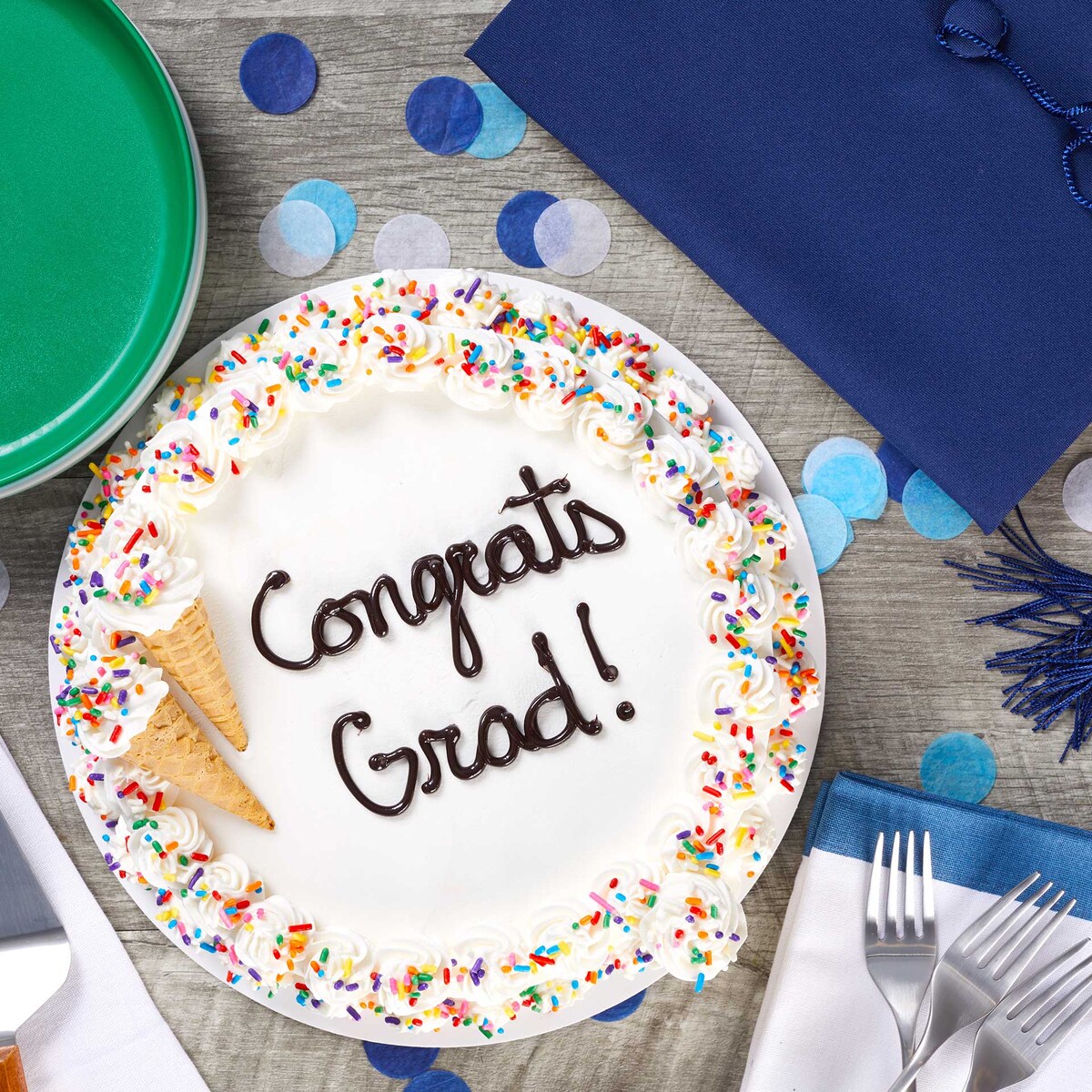 Ice cream cake on a table